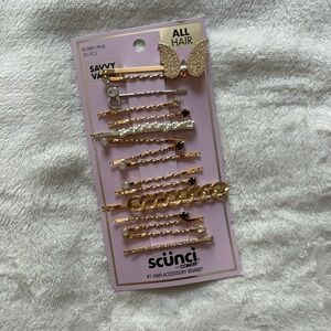 Scunci | Set of 16 Sparkly Gold Hair Clips